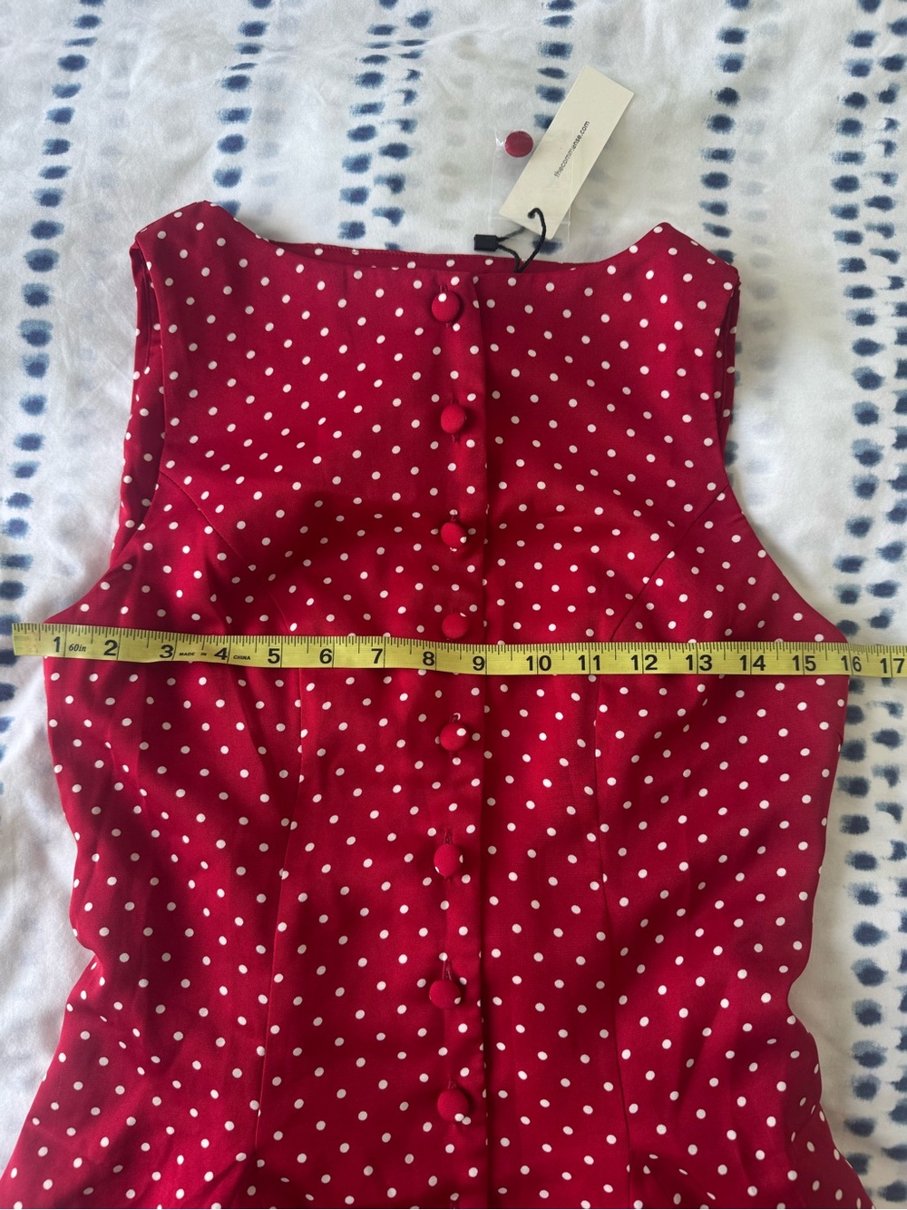 Commense Polka-Dot Sleeveless Tie-Back Dress - Size XS - Picture 15 of 15